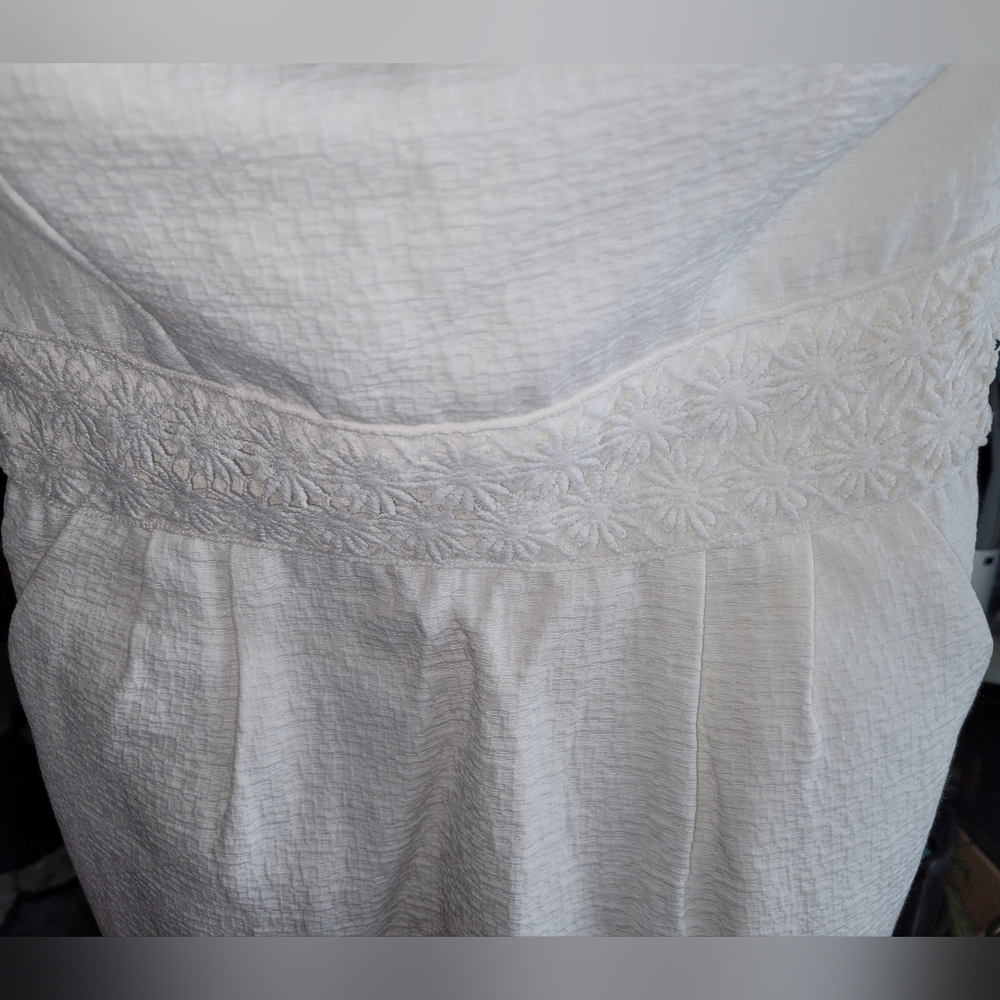 NWT's Speechless Strapless Eyelet Layered Mini Dress Size 7 White Fit & Flare - Picture 2 of 5